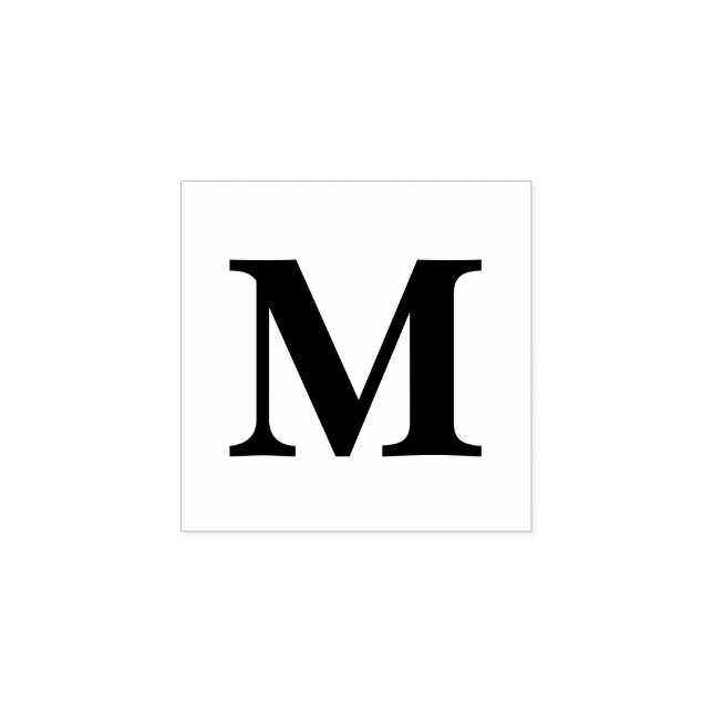 Personlig monogram initial enkel bokstav anpassad stämpel (Tryck)