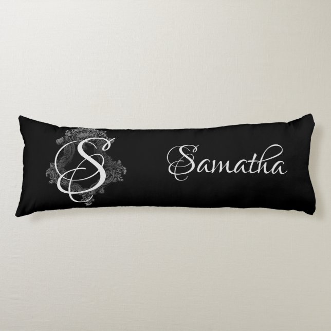 Personlig Monogram Initial Kroppskudde (Framsidan)