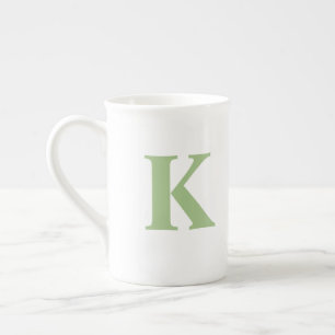 Personlig Monogram Initial Mugg Benporslin Mugg