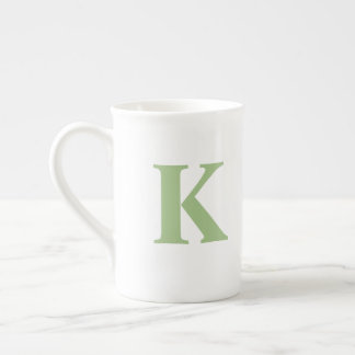 Personlig Monogram Initial Mugg Benporslin Mugg