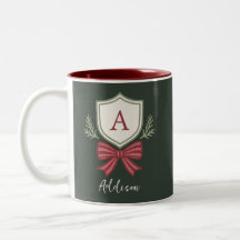 Personlig monogram initial namn slinga jul