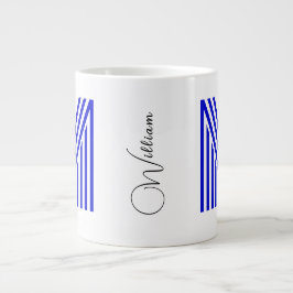 Personlig Monogram Initial & Namn | Stor Jumbo Jumbo Mugg