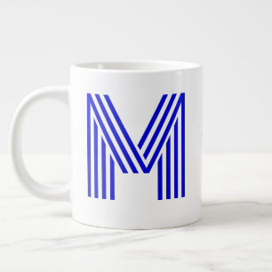 Personlig monogram-initial & namn Stor Jumbo Mugg