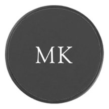 Personlig Monogram Initialer Modern Black