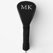 Personlig Monogram Initialer Modern Black