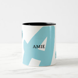 personlig Monogram Initialer, namn, bild Två-Tonad Mugg