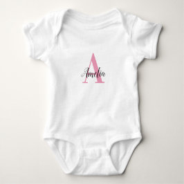Personlig Monogram Initialer Namn Girl T Shirt
