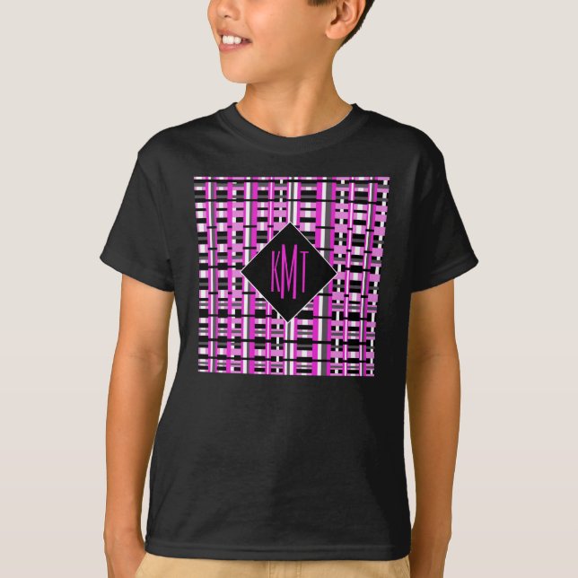 Personlig Monogram Initialer Rosa Play Tröja (Framsida)