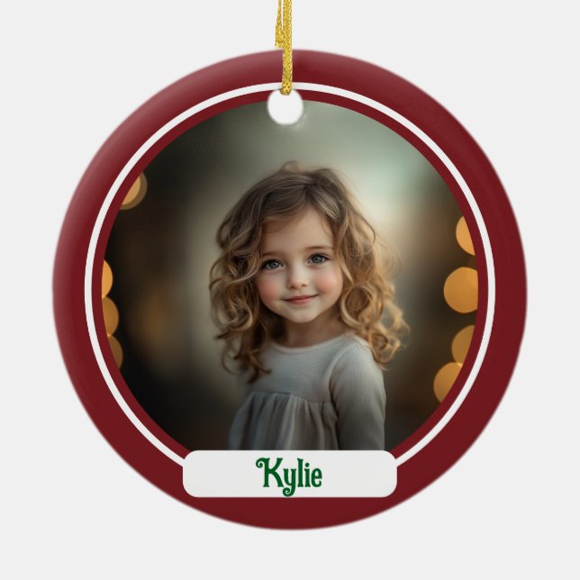 Personlig Monogram jul Ornament (Baksidan)