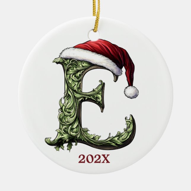 Personlig Monogram jul Ornament (Framsidan)