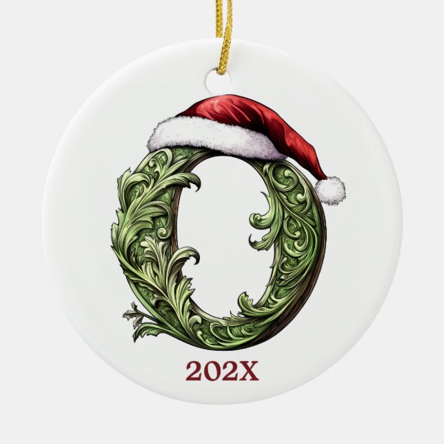 Personlig Monogram jul Ornament (Framsidan)