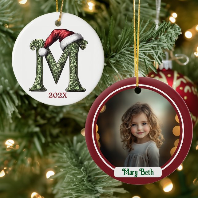 Personlig Monogram jul Ornament (Skapare uppladdad)