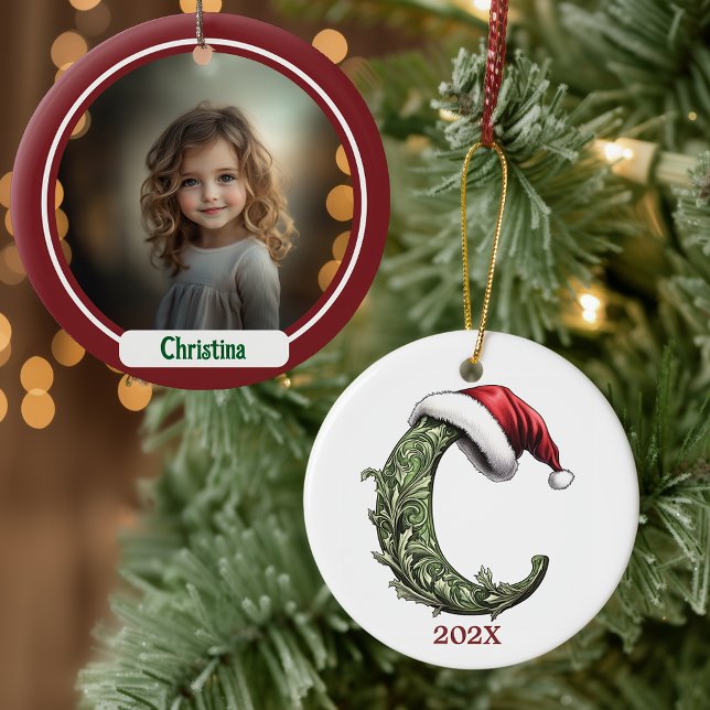 Personlig Monogram jul Ornament (Skapare uppladdad)