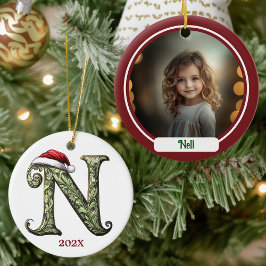 Personlig Monogram jul Ornament
