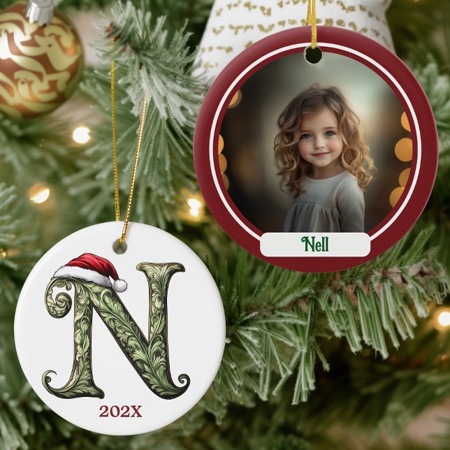 Personlig Monogram jul Ornament (Skapare uppladdad)