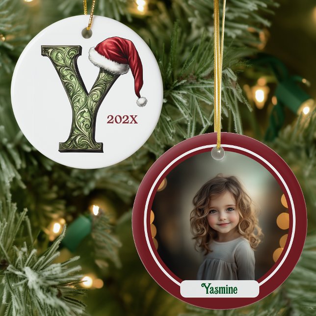 Personlig Monogram jul Ornament (Skapare uppladdad)
