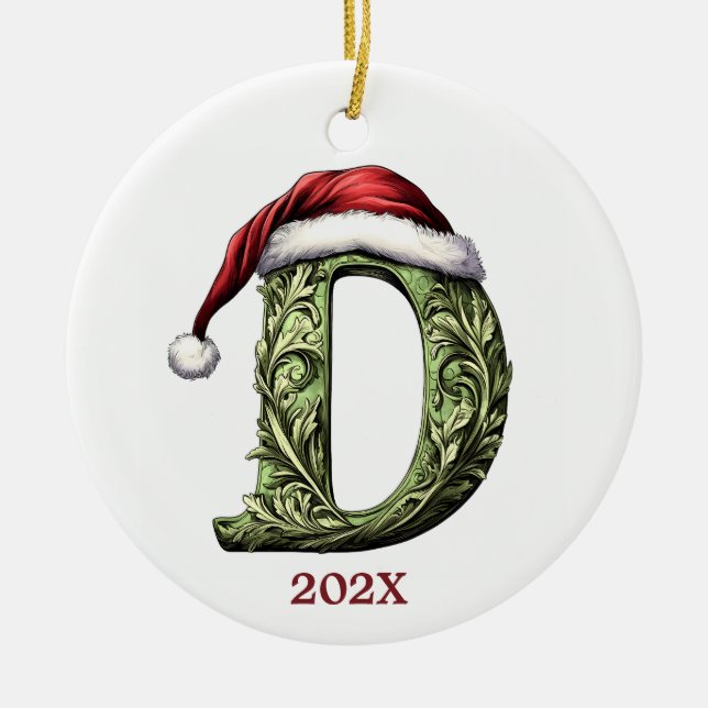 Personlig Monogram jul Ornament (Framsidan)