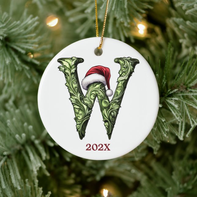 Personlig Monogram jul Ornament (Träd)