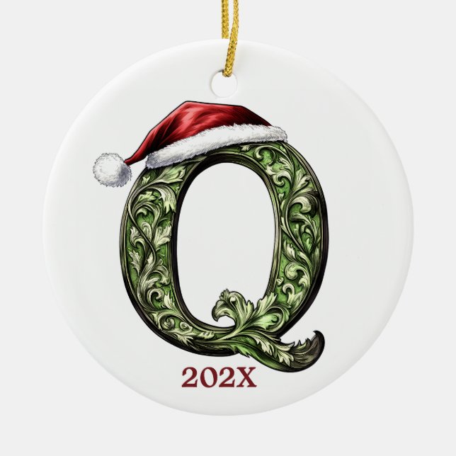 Personlig Monogram jul Ornament (Framsidan)