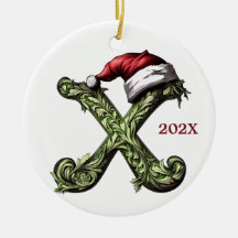 Personlig Monogram jul Ornament