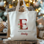 Personlig Monogram Julklapp Tygkasse<br><div class="desc">Den här personligen är julmonogrammet och namn-designen perfekt för både barn och vuxnor. Detta kan skrivas ut med valfri namn och brev. Lätt att redigera och skriva ut! De här gör en julklapp i perfekten,  lagerbänk,  byte av helgdag eller använda som en presentsäck!</div>