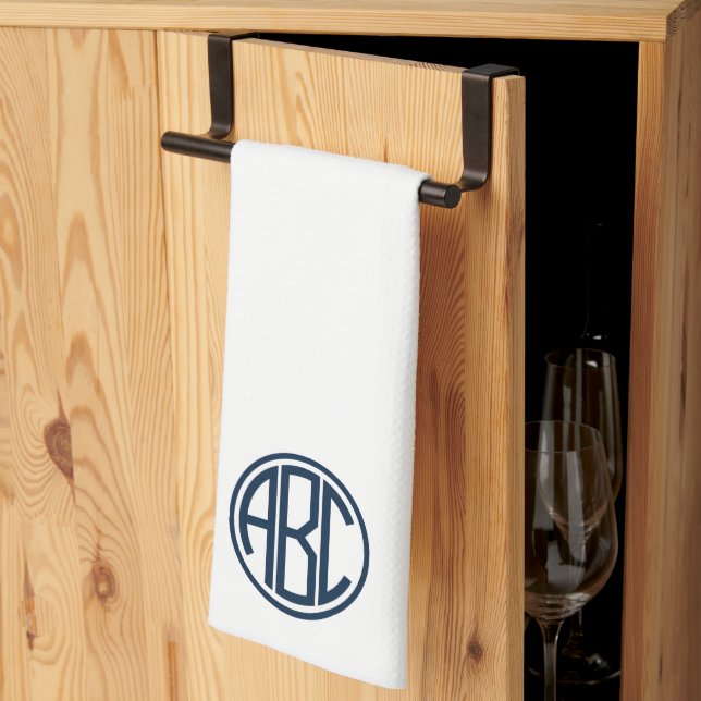 Personlig monogram köks handduk kökshandduk (Thirds Fold)