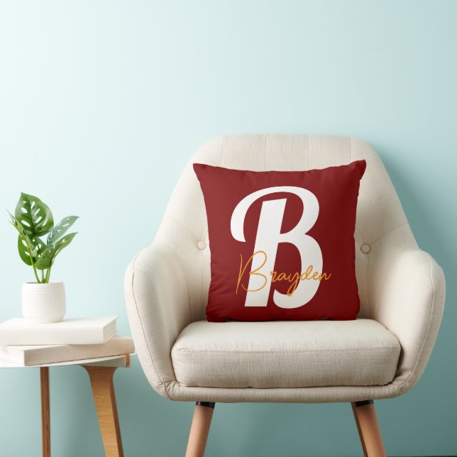 Personlig Monogram Kudde (Stol)