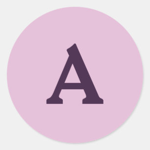 Personlig Monogram kuvertförsegling Runt Klistermärke