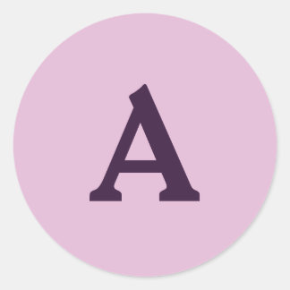 Personlig Monogram kuvertförsegling Runt Klistermärke