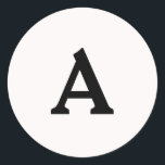 Personlig Monogram kuvertförsegling Runt Klistermärke<br><div class="desc">Det här är en vackert utskriven monogrampersonlig som kan anpassas till din speciella dag. Det här är bäst för bröllopsinbjudningar,  OSA kort och andra produkter som matchar den här designen.</div>