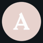 Personlig Monogram kuvertförsegling Runt Klistermärke<br><div class="desc">Det här är en vackert utskriven monogrampersonlig som kan anpassas till din speciella dag. Det här är bäst för bröllopsinbjudningar,  OSA kort och andra produkter som matchar den här designen.</div>