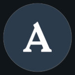 Personlig Monogram kuvertförsegling Runt Klistermärke<br><div class="desc">Det här är en vackert utskriven monogrampersonlig som kan anpassas till din speciella dag. Det här är bäst för bröllopsinbjudningar,  OSA kort och andra produkter som matchar den här designen.</div>