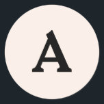 Personlig Monogram kuvertförsegling Runt Klistermärke<br><div class="desc">Det här är en vackert utskriven monogrampersonlig som kan anpassas till din speciella dag. Det här är bäst för bröllopsinbjudningar,  OSA kort och andra produkter som matchar den här designen.</div>