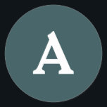 Personlig Monogram kuvertförsegling Runt Klistermärke<br><div class="desc">Det här är en vackert utskriven monogrampersonlig som kan anpassas till din speciella dag. Det här är bäst för bröllopsinbjudningar,  OSA kort och andra produkter som matchar den här designen.</div>