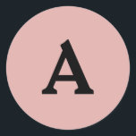 Personlig Monogram kuvertförsegling Runt Klistermärke<br><div class="desc">Det här är en vackert utskriven monogrampersonlig som kan anpassas till din speciella dag. Det här är bäst för bröllopsinbjudningar,  OSA kort och andra produkter som matchar den här designen.</div>