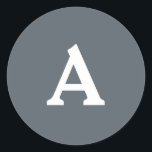 Personlig Monogram kuvertförsegling Runt Klistermärke<br><div class="desc">Det här är en vackert utskriven monogrampersonlig som kan anpassas till din speciella dag. Det här är bäst för bröllopsinbjudningar,  OSA kort och andra produkter som matchar den här designen.</div>