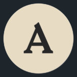 Personlig Monogram kuvertförsegling Runt Klistermärke<br><div class="desc">Det här är en vackert utskriven monogrampersonlig som kan anpassas till din speciella dag. Det här är bäst för bröllopsinbjudningar,  OSA kort och andra produkter som matchar den här designen.</div>