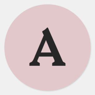 Personlig Monogram kuvertförsegling Runt Klistermärke