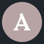 Personlig Monogram kuvertförsegling Runt Klistermärke<br><div class="desc">Det här är en vackert utskriven monogrampersonlig som kan anpassas till din speciella dag. Det här är bäst för bröllopsinbjudningar,  OSA kort och andra produkter som matchar den här designen.</div>