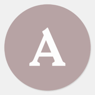 Personlig Monogram kuvertförsegling Runt Klistermärke