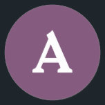 Personlig Monogram kuvertförsegling Runt Klistermärke<br><div class="desc">Det här är en vackert utskriven monogrampersonlig som kan anpassas till din speciella dag. Det här är bäst för bröllopsinbjudningar,  OSA kort och andra produkter som matchar den här designen.</div>