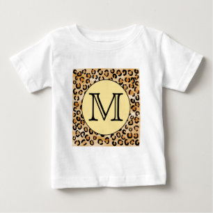 Personlig Monogram Leopard Skriv ut Mönster. T-shirt