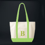 Personlig Monogram LIME GRREEN   NATURAL TOT Tygkasse<br><div class="desc">Personlig Monogram LIME GRREEN   NATURLIGT TOT. Anpassningsbarna skapar din egen väska!</div>