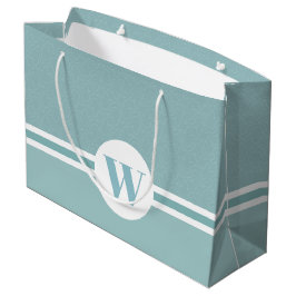 Personlig monogram ljusblå blommigt diskret