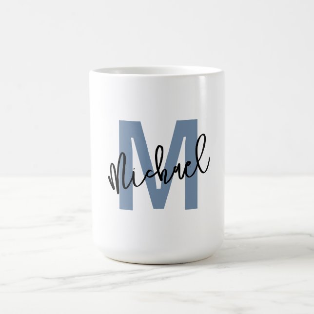 Personlig monogram "M" med namnet Michael –  Kaffemugg (Center)