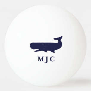 Personlig Monogram marinblå havre Pingisboll