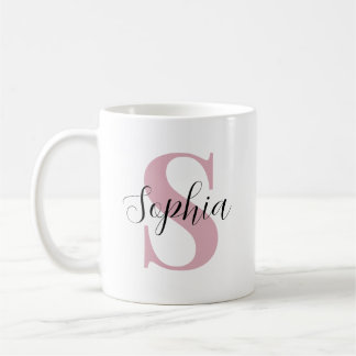 Personlig monogram med anpassad initial och namn kaffemugg