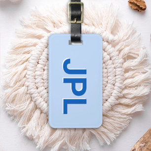 Personlig monogram med förbokstav bagagebricka