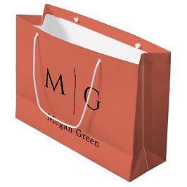 Personlig monogram med namn Terracotta