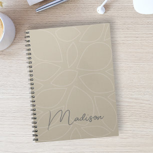 Personlig Monogram Minimalist Mönster Anteckningsbok